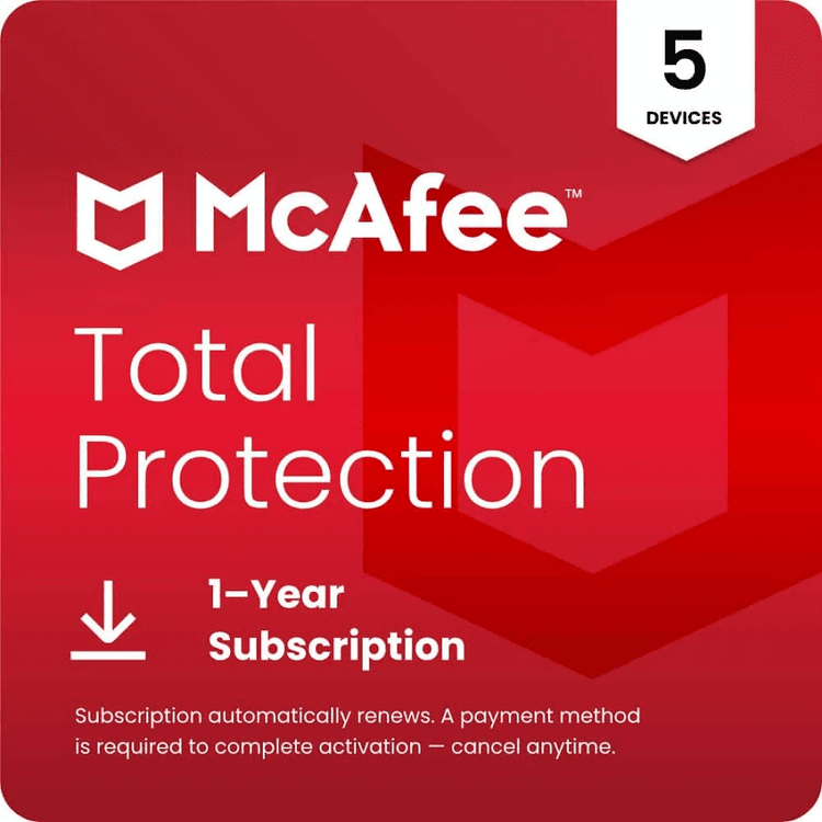 McAfee Total Protection Antivirus Software with Scam Protection