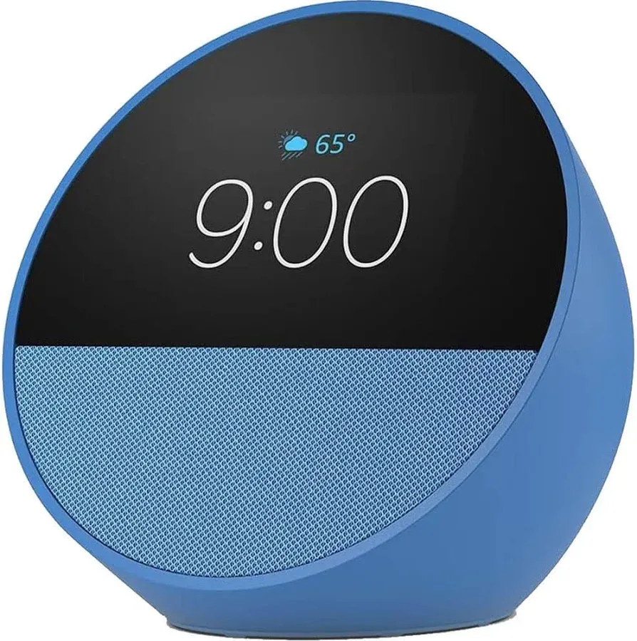 Amazon Echo Spot , Great for nightstands, offices and kitchens, Smart alarm clock, Designed