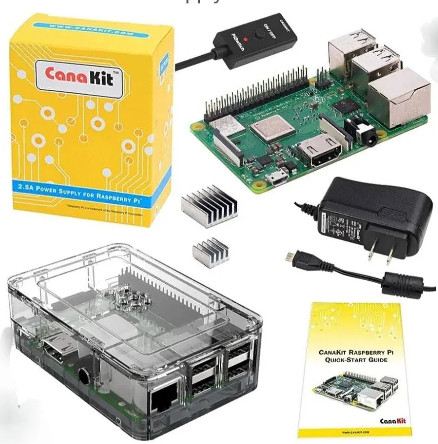 CanaKit Raspberry Pi 3 B+ with Premium Clear Case and 2.5A Power Supply