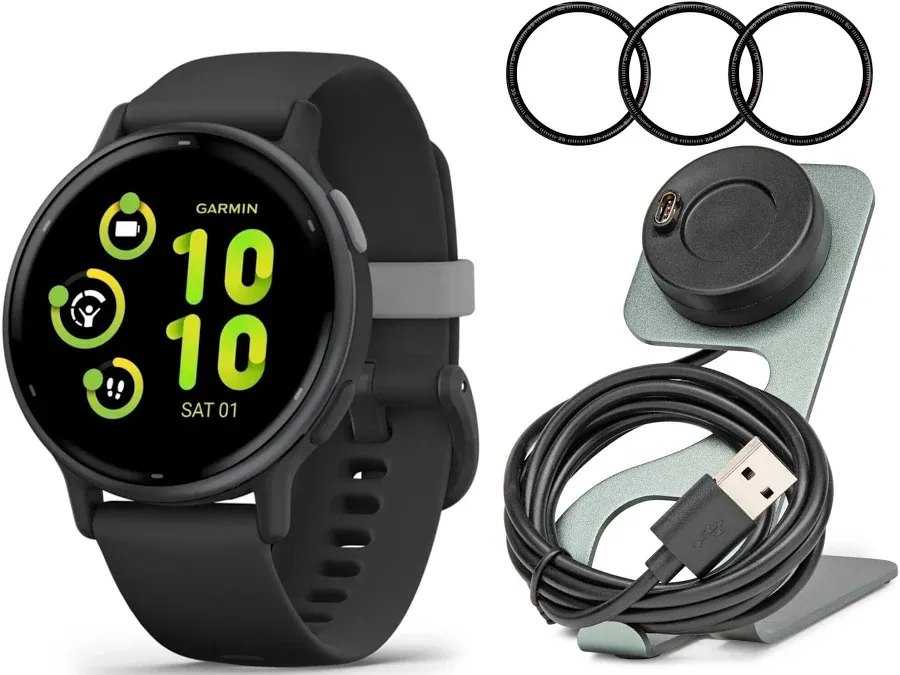 Garmin Forerunner 165 Running Smartwatch 43mm Black