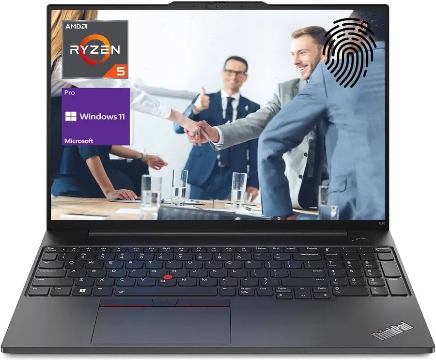 ist computers Lenovo ThinkPad E16 Laptop, 16" FHD+, AMD Ryzen 5, 16GB DDR5, 512GB SSD