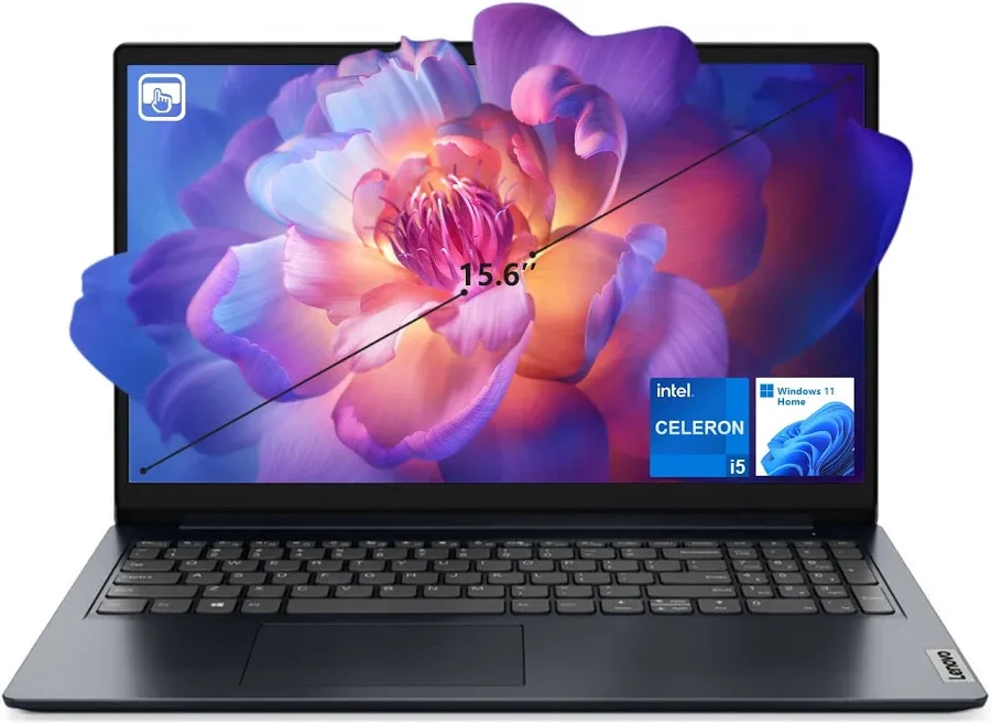 Lenovo Essential 15.6" FHD Everyday Laptop, Intel Processor, 128GB Storage